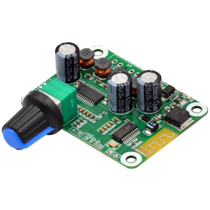 Sztereó audio erősítő, 2x15W, Bluetooth, TPA3110, 10-25V, 4-8Ω, 51x39mm