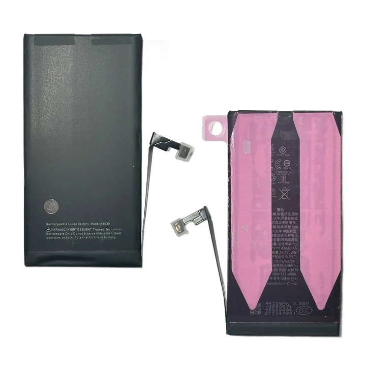 Baterie telefon mobil NCC, compatibilă iPhone 15 Plus, diagrame sănătate, Lithium-Ion, 3000mAh