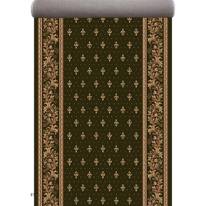 Traversa Covor, Lotos 15033, Verde, Latime 80 cm, Diverse Lungimi, 1800 gr/mp