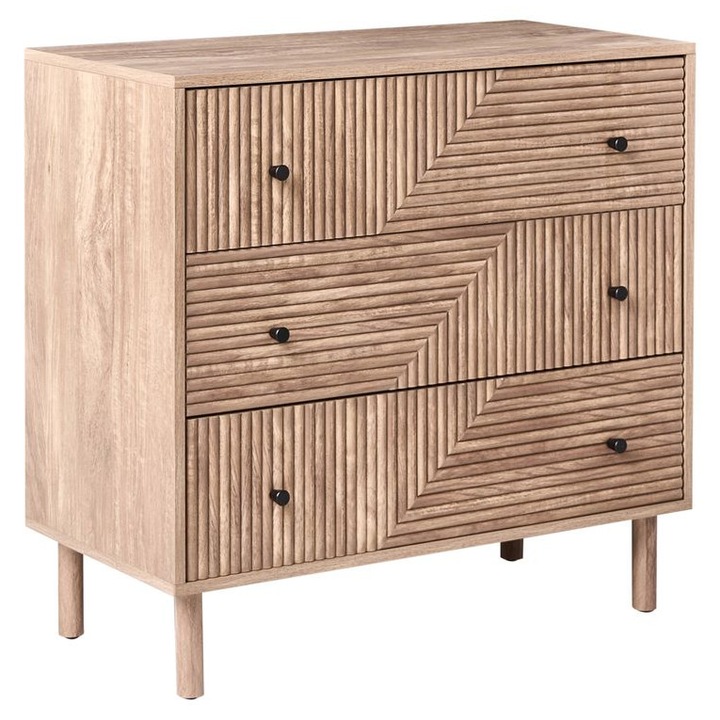 Comoda cu 3 sertare Ronge Maro deschis