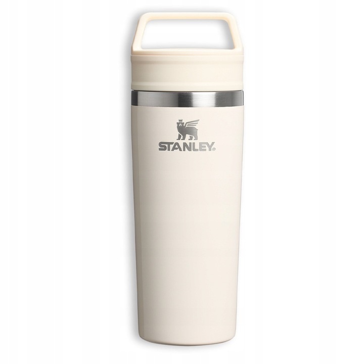 Cana termica Stanley Cafe To Go 0,47 L, inox, doua capace, 7,7x7,7x22,5cm