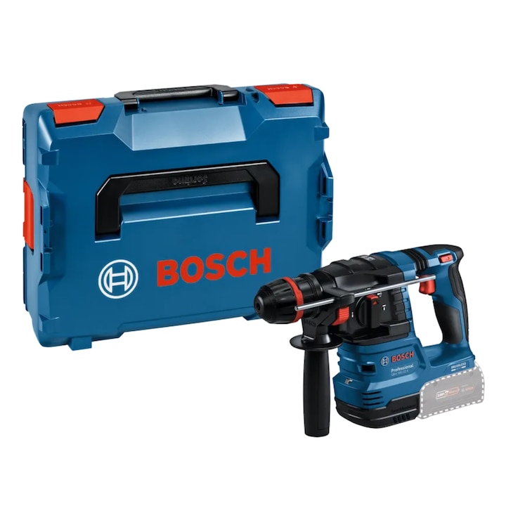 Ciocan rotopercutor pe acumulator Bosch Professional GBH 18V-22 X, 0611924102, 18 V, 2 J, 4 – 22 mm diametru gaurire, mandrina ONE CHUCK, limitator gaurire, maner suplimentar, L-BOXX 136