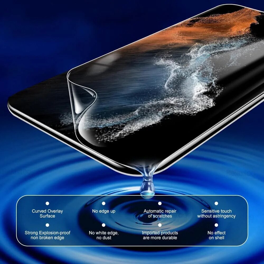Folie Silicon Case-Friendly pentru Samsung Galaxy S26 Ultra, Instalare Usoara, Hydrogel Regenerabil, Ecran Securizat, Transparent