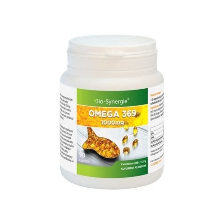 Supliment alimentar, Bio-Synergie, Omega 369, 1000 mg, 90 capsule, Omega 3, Omega 6