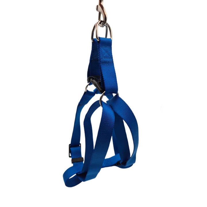 Ham pentru Caini talie Medie, Petro, Albastru, M (2cm x 40-60cm) ajustabil, moale si confortabil