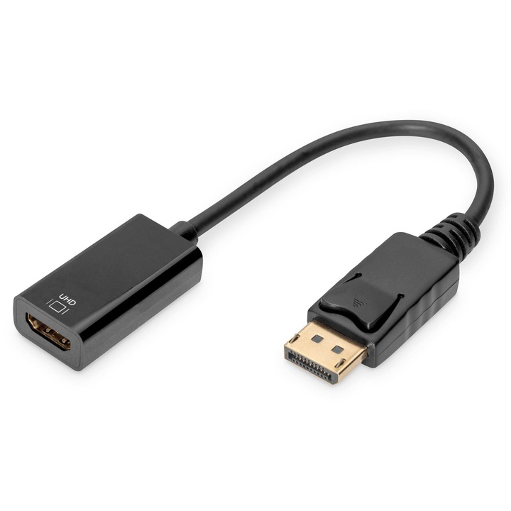 Адаптер DisplayPort Digitus 4K 60Hz, 0,2м, черен