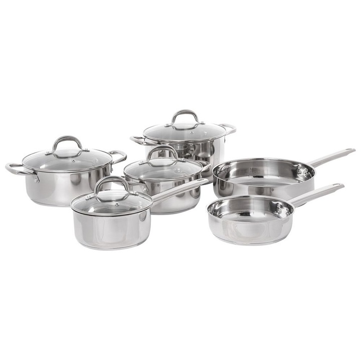 Set de 10 piese pentru gatit Primecook Otel inoxidabil Argintiu