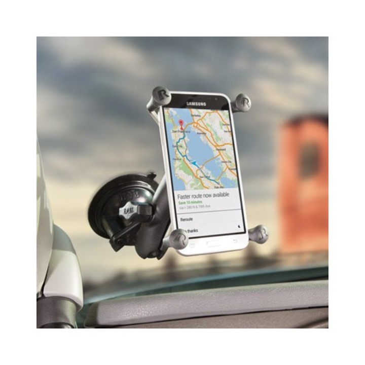 Стойка за телефон за кола Ram mounts, за монтаж на предното стъкло, RAM-B-166-UN10U