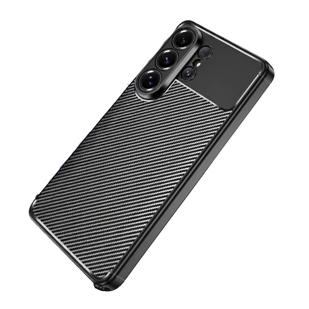 Husa Carbon Stripe compatibil cu Samsung Galaxy S26 Ultra, Acoperire 360, Protectie camera, Margini Ridicate, Constructie Ultra-Slim, Anti-amprente, Rezistent la socuri, Negru