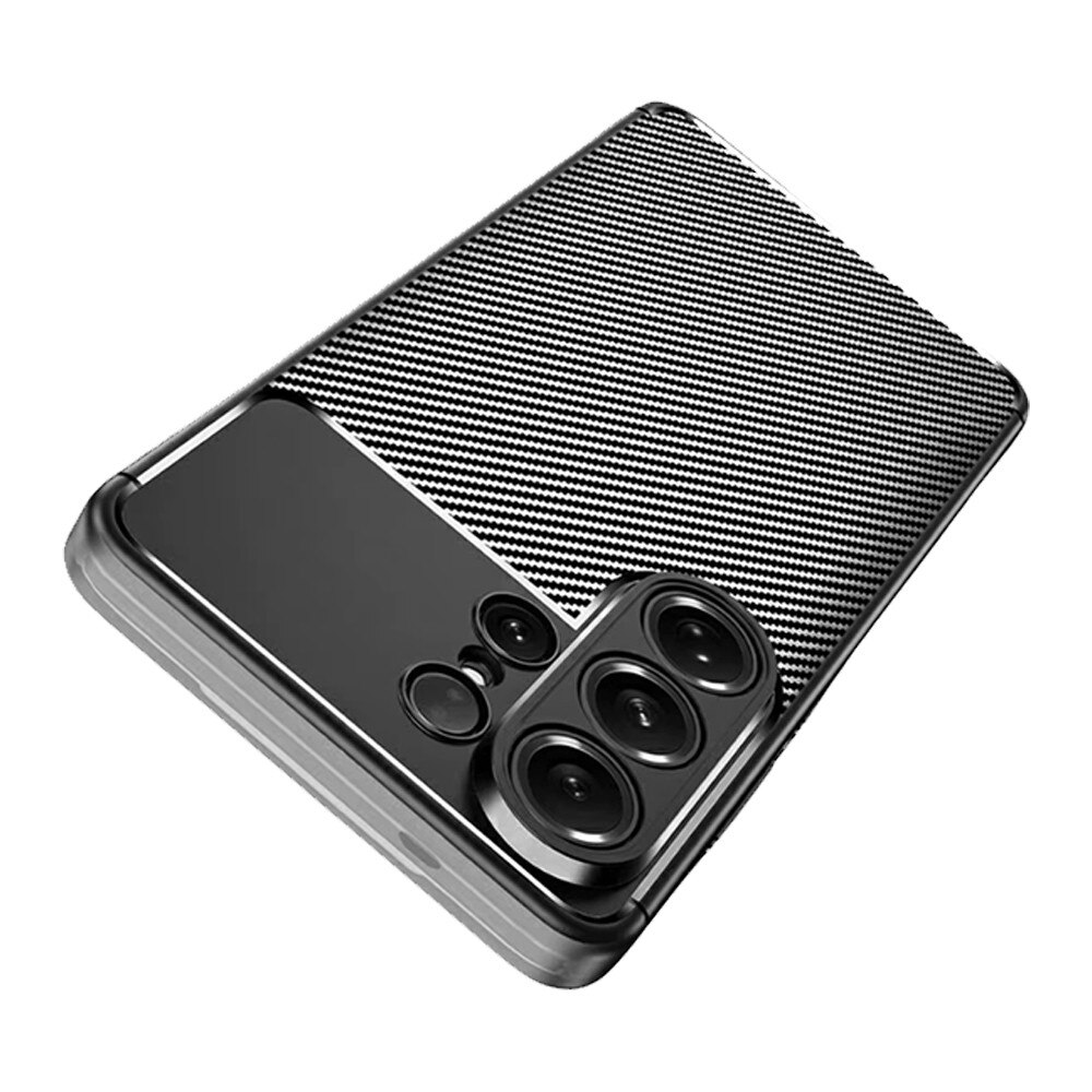 Husa Carbon Stripe compatibil cu Samsung Galaxy S26 Ultra, Acoperire 360, Protectie camera, Margini Ridicate, Constructie Ultra-Slim, Anti-amprente, Rezistent la socuri, Negru