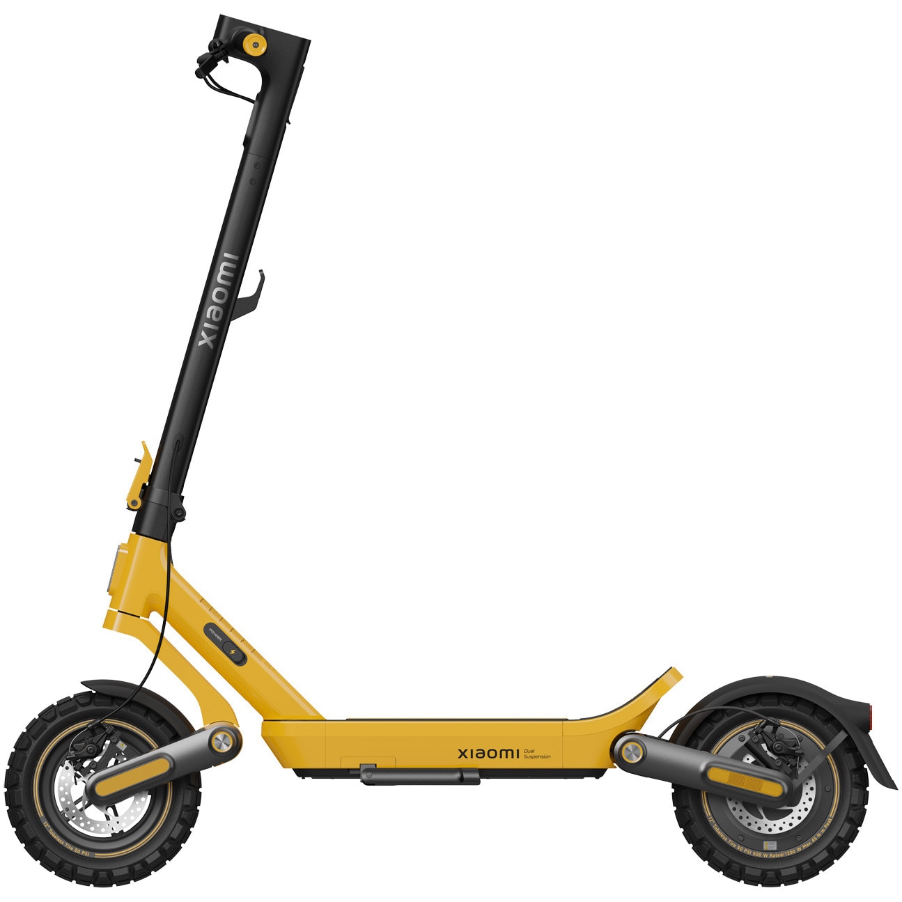 Trotineta electrica Xiaomi Electric Scooter 6 Ultra, putere motor 500W, autonomie max. 75km, viteza maxima 25 Km/h, Greutate Max. 140kg, Roti 12"", Culoare Galben