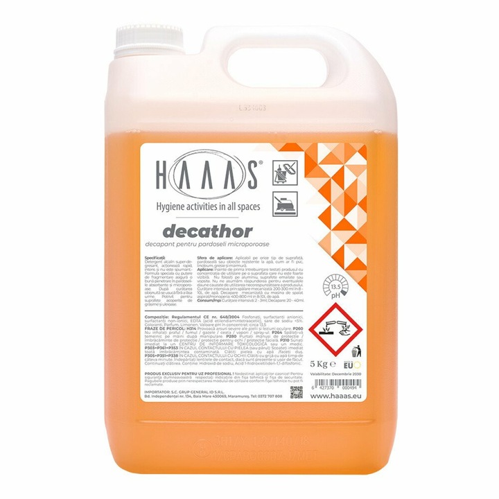 Decapant profesional concentrat pentru pardoseli microporoase HAAAS Decathor, 5Kg