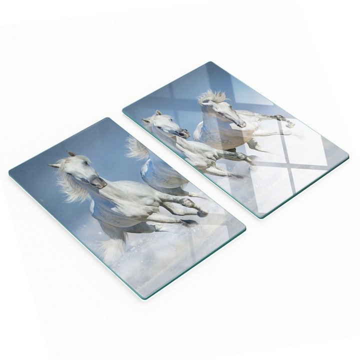 Tocatoare de bucatarie Tulup, set 2 bucati, sticla, 2x30x52cm, antiderapante, rezistente la temperaturi ridicate, multifunctionale