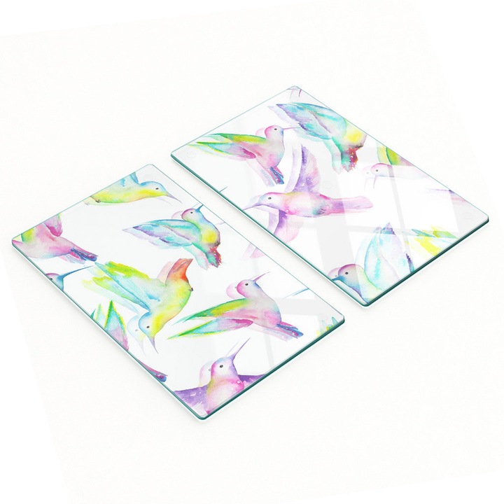 Tocatoare de bucatarie Tulup, set 2 bucati, sticla, 2x30x52cm, antiderapante, rezistente la temperaturi ridicate