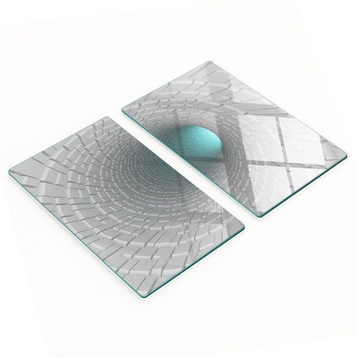 Tocatoare de bucatarie Tulup, set 2 bucati, sticla calita, 30x52cm, antiderapante, rezistente la temperaturi ridicate