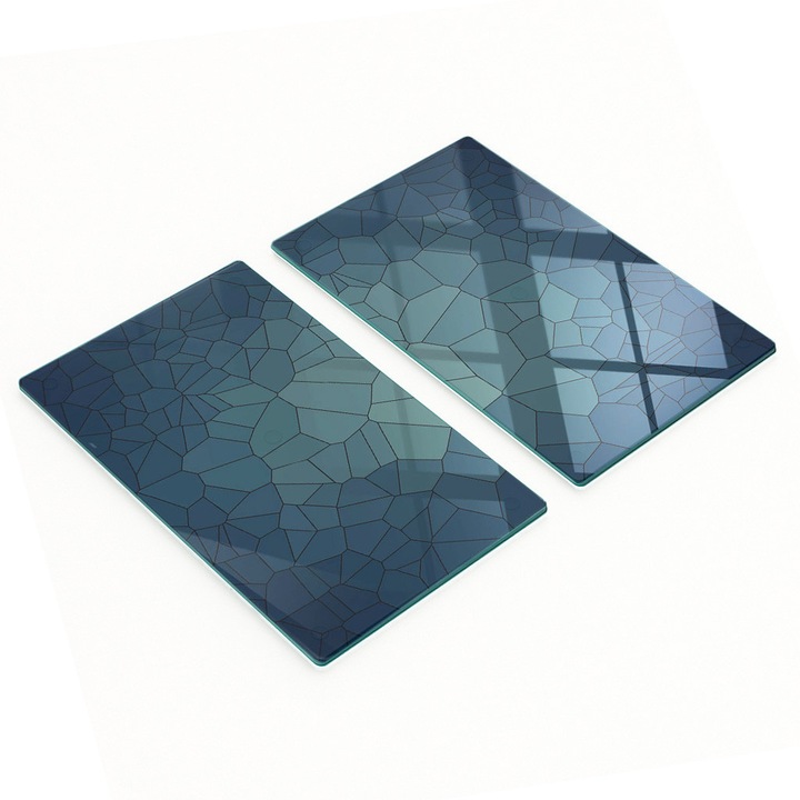 Set 2 Placi Decorative Tulup, Sticla Temperata, 2x30x52 cm, Antiderapante, Rezistente la Temperatura