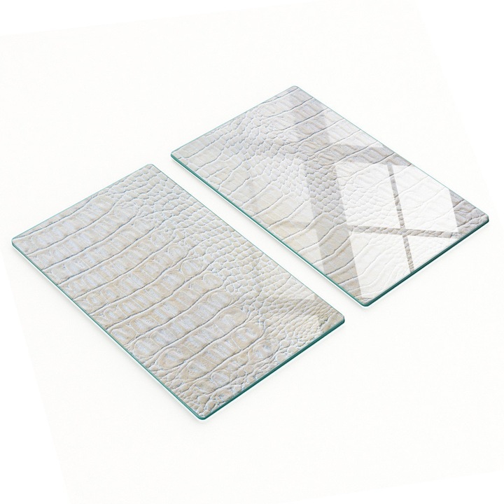 Tocatoare de bucatarie Tulup, set 2 bucati, sticla, 2x30x52cm, antiderapante, rezistente la temperaturi ridicate