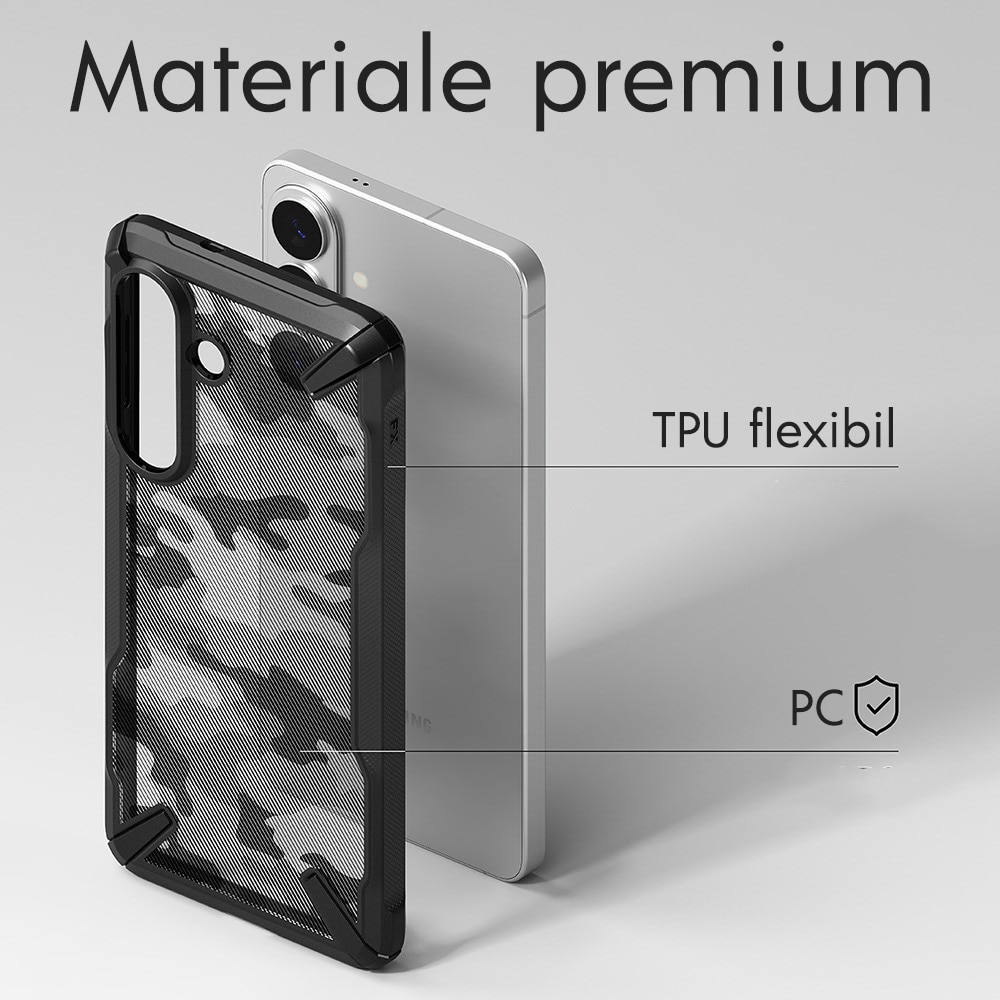 Husa pentru Samsung Galaxy S26 Plus Ringke Fusion X, Protectie sporita, Calitate Premium, Antisoc, Negru/Camuflaj