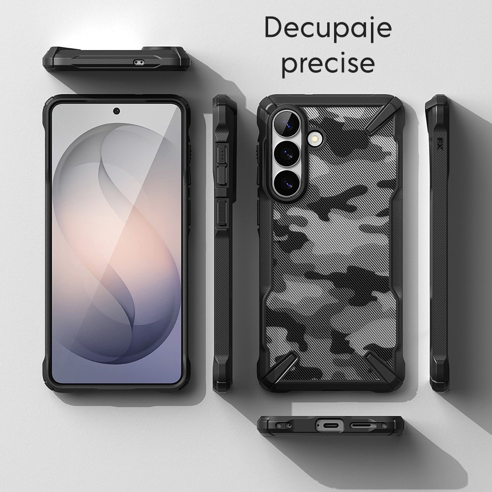 Husa pentru Samsung Galaxy S26 Plus Ringke Fusion X, Protectie sporita, Calitate Premium, Antisoc, Negru/Camuflaj
