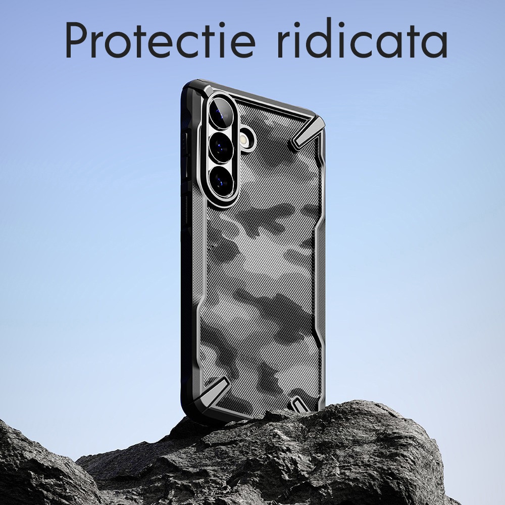 Husa pentru Samsung Galaxy S26 Plus Ringke Fusion X, Protectie sporita, Calitate Premium, Antisoc, Negru/Camuflaj