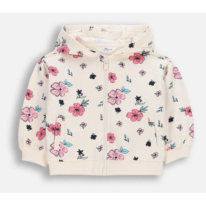 Hanorac Coccodrillo, bumbac, Ecru