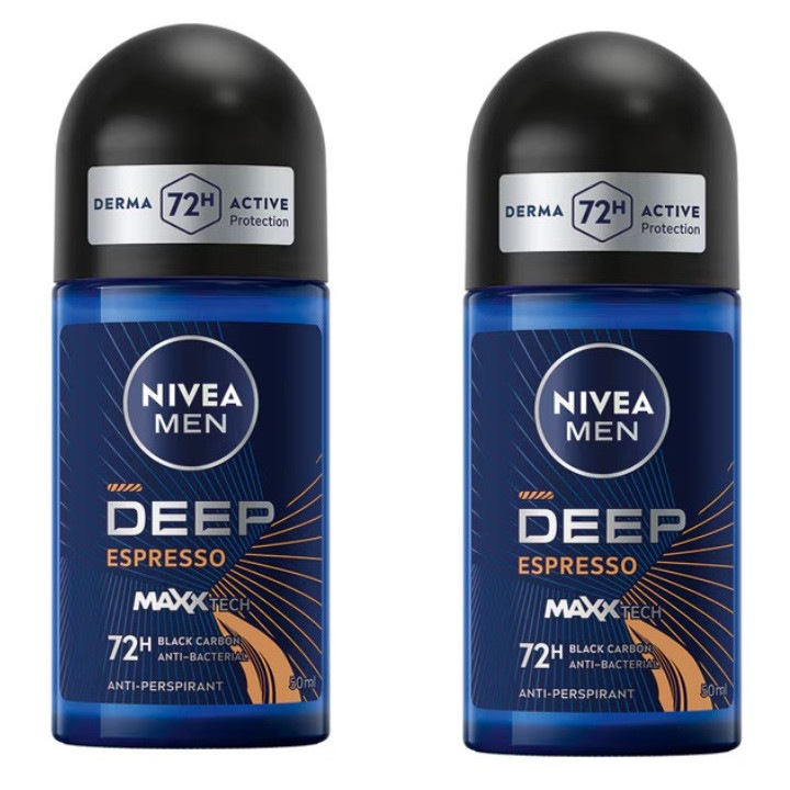 Pachet 2 x Deodorant roll-on NIVEA MEN Deep Esspresso, 50 ml