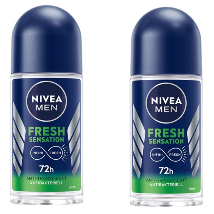 Pachet 2 x Deodorant roll-on NIVEA MEN Fresh Sensation, 50 ml