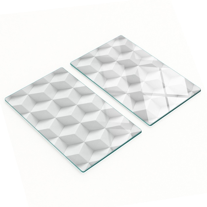 Tulup Díszlap Készlet, Konyhai Üveglapok, 2x30x52 cm, Csúszásmentes, Hőálló