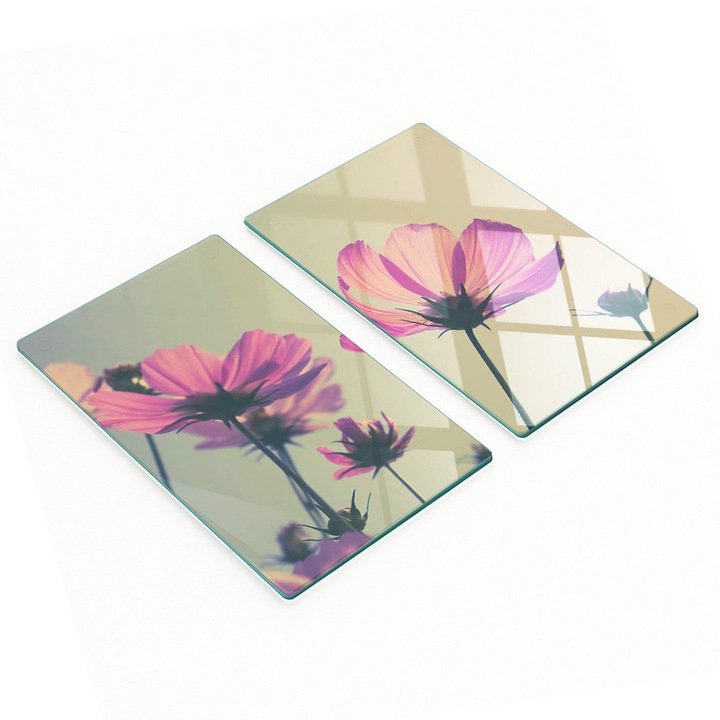 Tocatoare de bucatarie, Tulup, set 2 bucati, sticla, 30x52cm, antiderapante, rezistente la temperaturi ridicate