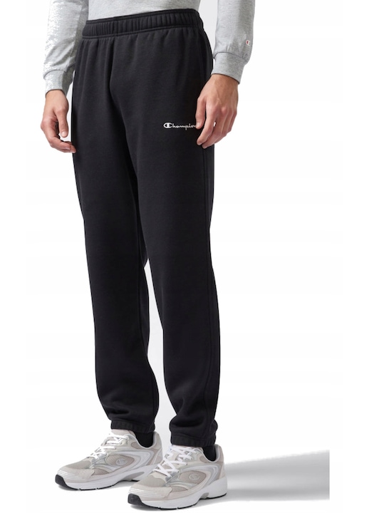 Champion férfi nadrág, alkalmi, fekete, pamut, gumírozott mandzsettával, M INTL