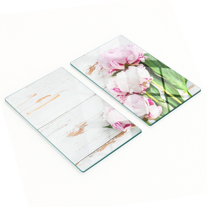 Tocatoare de bucatarie, Tulup, set 2 bucati, sticla, 2x30x52cm, antiderapante, rezistente la temperaturi ridicate