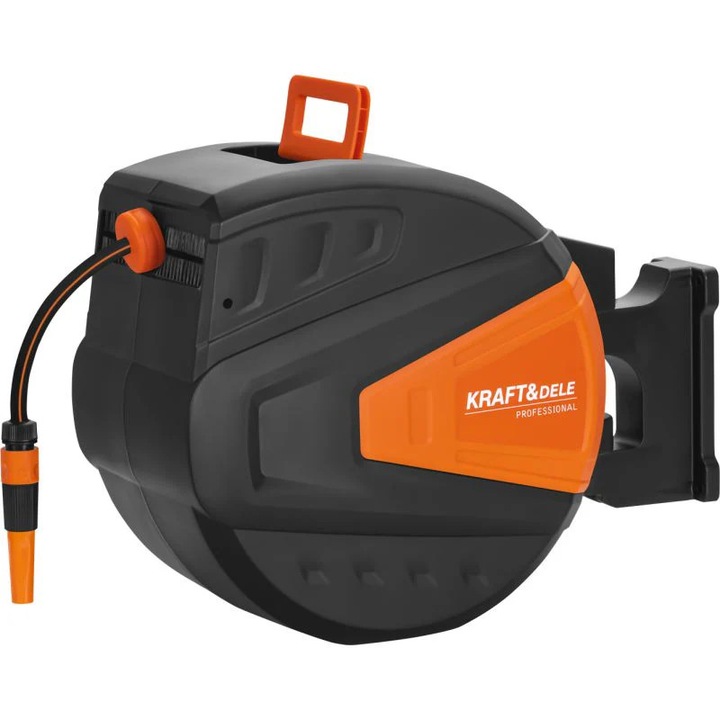 Visszahúzható kerti tömlő, 40 m + 20 m, 1/2", Kraft&Dele KD2155