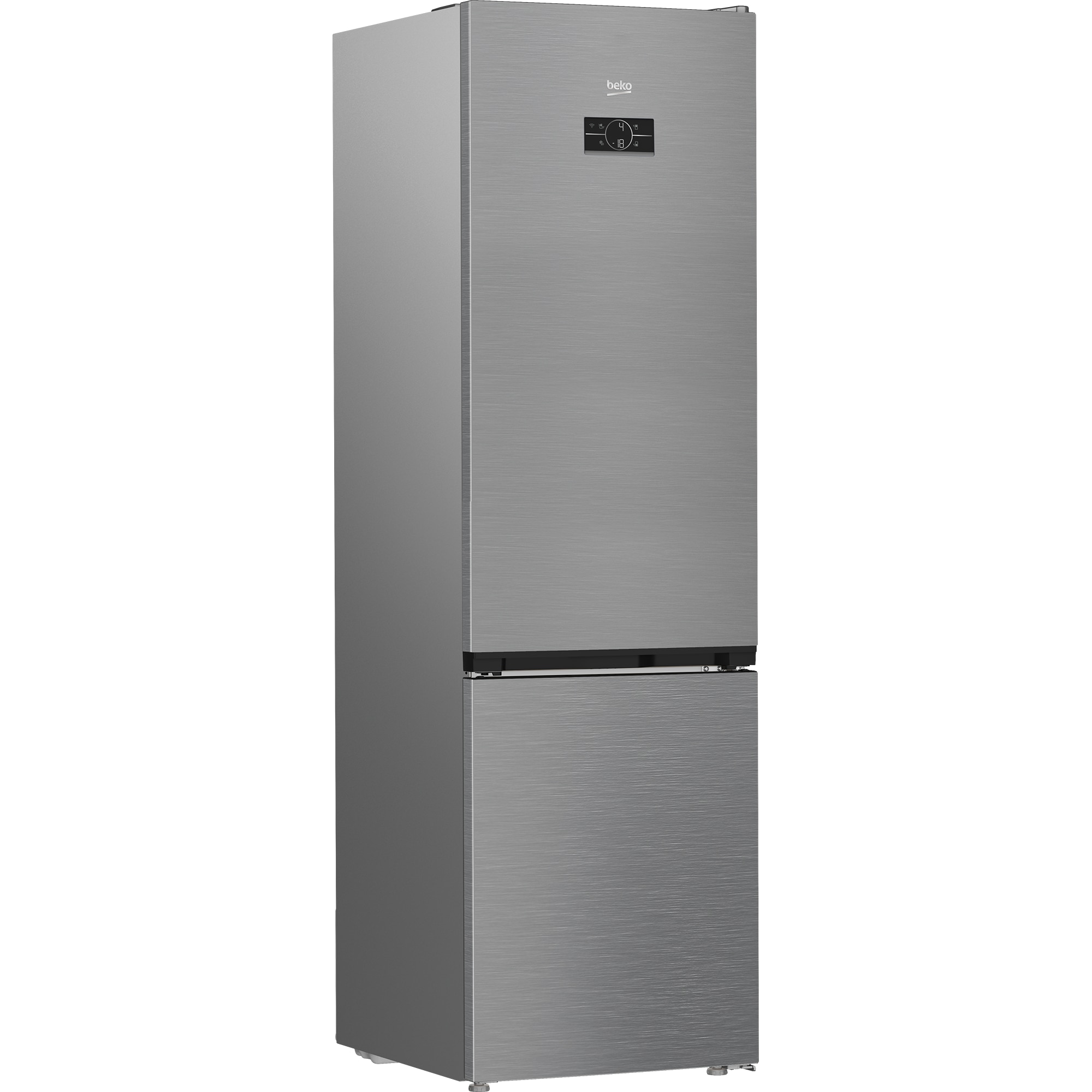Combina frigorifica Beko B5RCNA416HXBW, No Frost, 415 l, Clasa C, Iluminare LED, AeroFLow, Functie congelare rapida, HarvestFresh, HomeWhiz , Inox