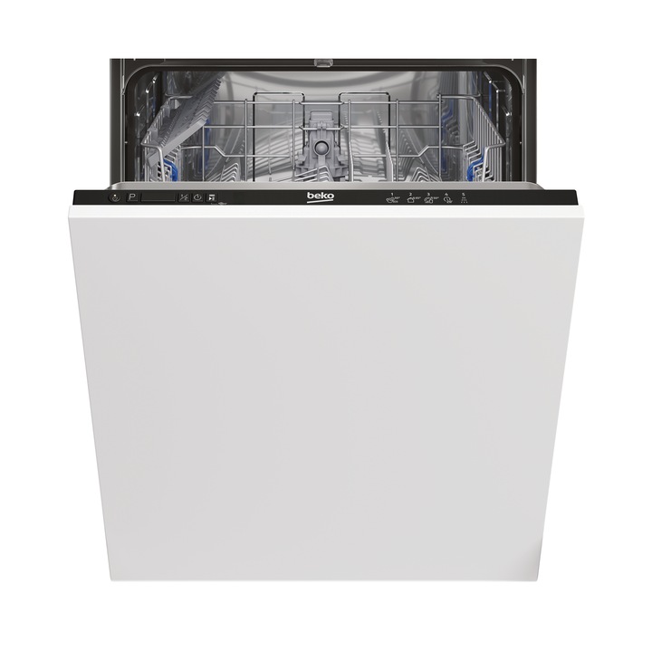 Masina de spalat vase incorporabila BEKO BRI63491, 14 seturi, 5 programe, 60 cm, Clasa D, alb