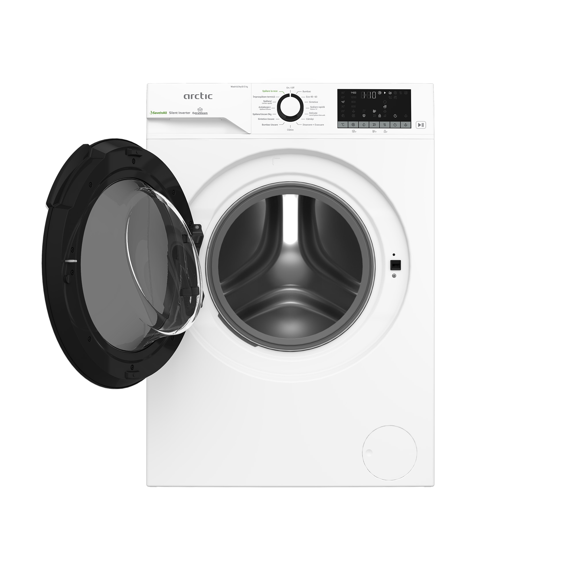 Masina de spalat rufe cu uscator Arctic APLM3DFT38442W, 8/5 kg, 1400rpm, alb