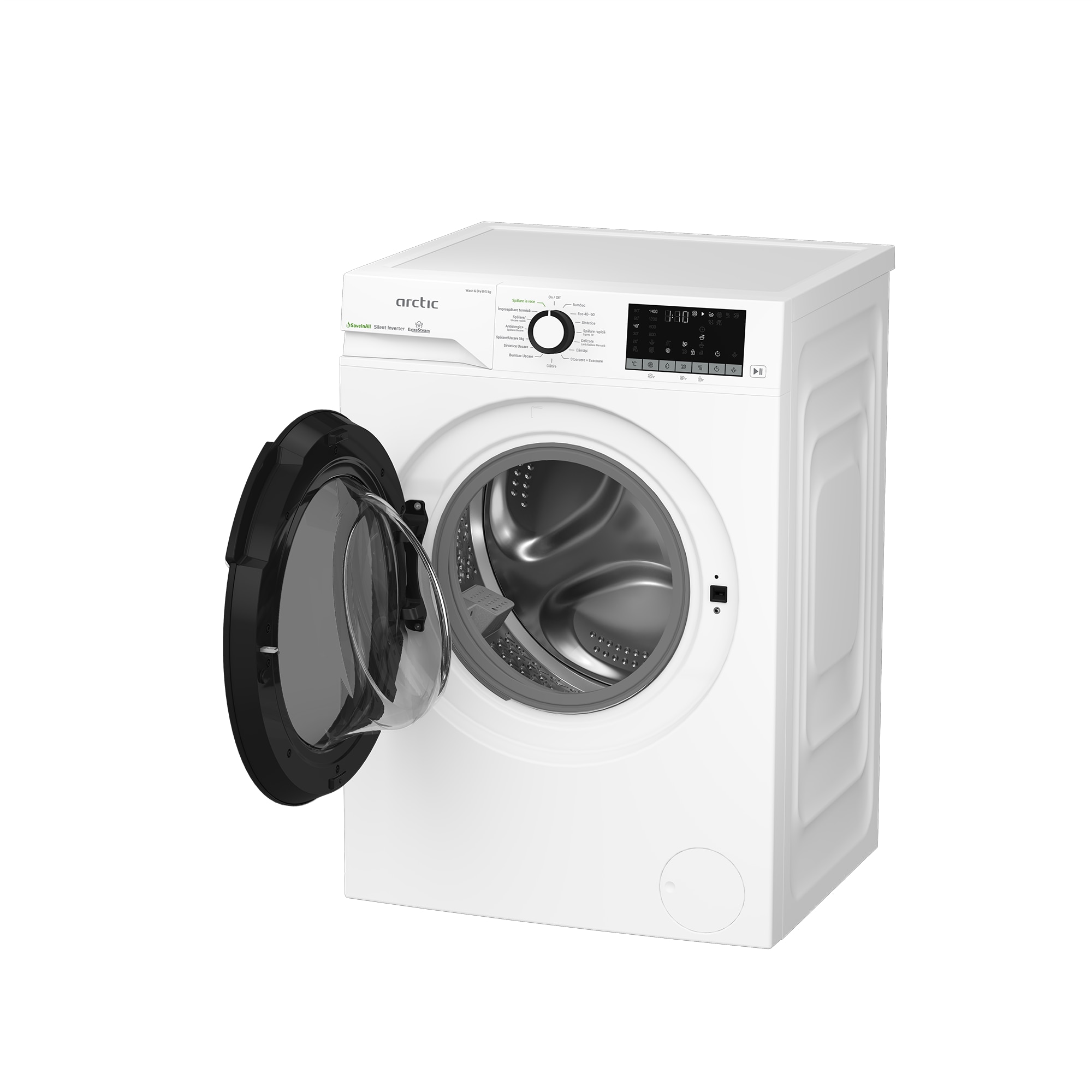 Masina de spalat rufe cu uscator Arctic APLM3DFT38442W, 8/5 kg, 1400rpm, alb