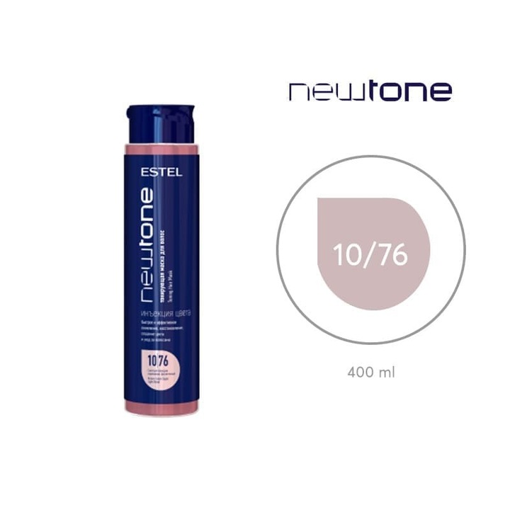 Masca nuantatoare cu cheratina pentru par blond NewTone Estel, 10/76 Blond deschis maroniu-violet, 400 ml