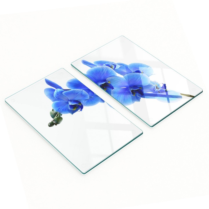 Tocatoare de bucatarie Tulup, set 2 bucati, sticla securizata, 30x52cm, antiderapante, rezistente la temperaturi ridicate