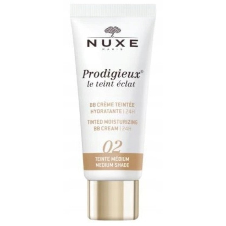 Fond de ten Nuxe Prodigieux, crema BB, mediu 02, 30 ml, textura usoara