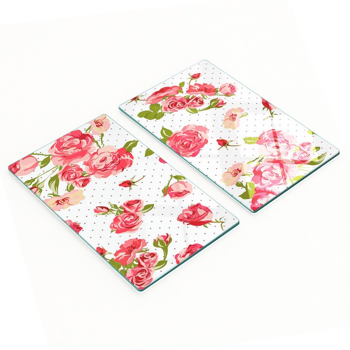 Tulup Díszlap Készlet, Konyhai Üvegtáblák, 2x30x52 cm, Csúszásgátló, Hőálló