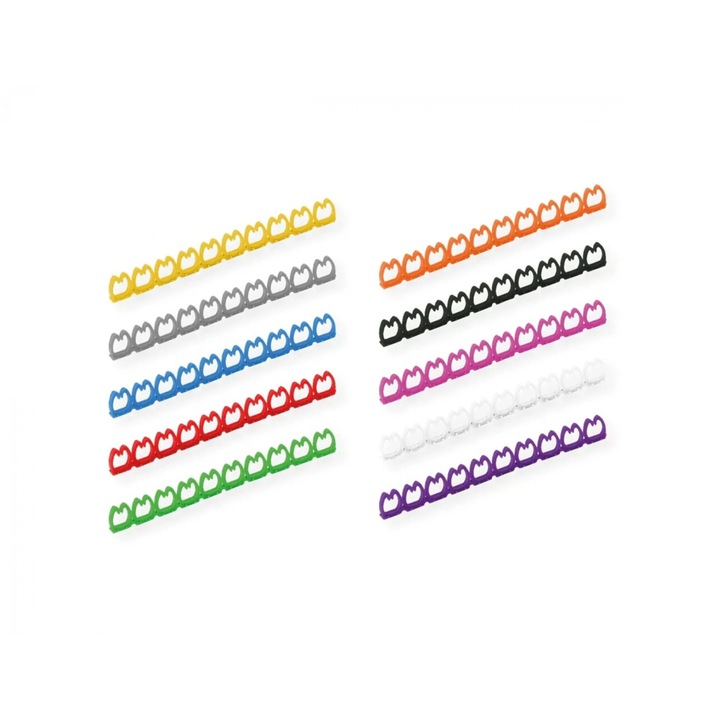 Set 100 clips marcare cablu 5 - 6.5mm Multicolor, Value 25.99.5256
