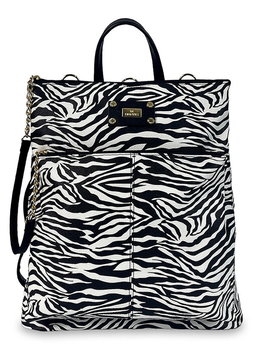 Rucsac fashion dama Hunter, Jungle Zebra, 2 compartimente, multicolor, 30x45cm