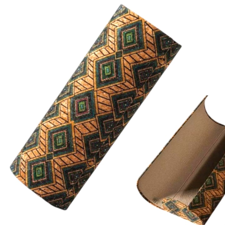 Etui rigid pentru ochelari, geometrie, unisex, 15.5x6x3.4 cm, culoare modernă