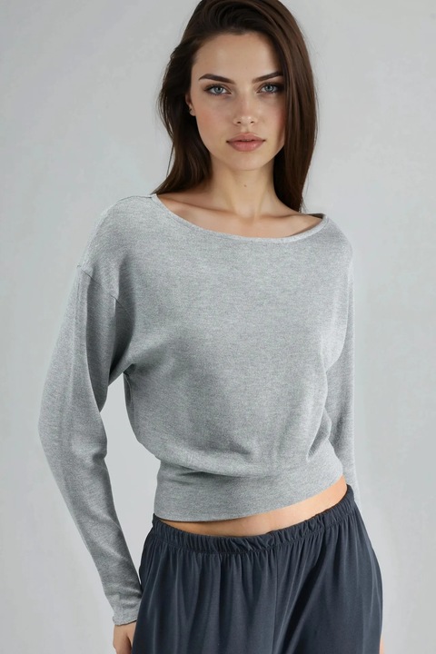 Bluza dama, Busem, elastica, gri, jerseu