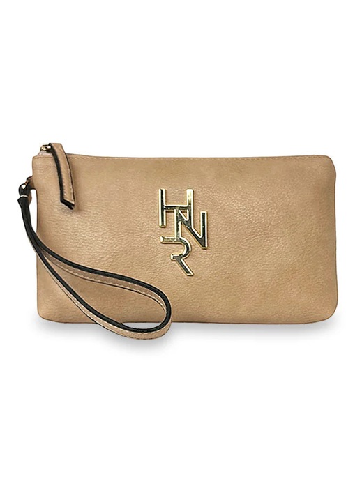 Geanta de mana mini Tiffany, Hunter, culoare naturala, detalii metalice, dimensiuni mici