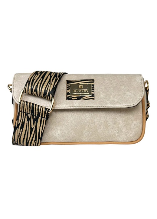 Geanta de dama Hunter Aelia, flap, model zebra, dimensiuni 1x1cm, culoare multicolor