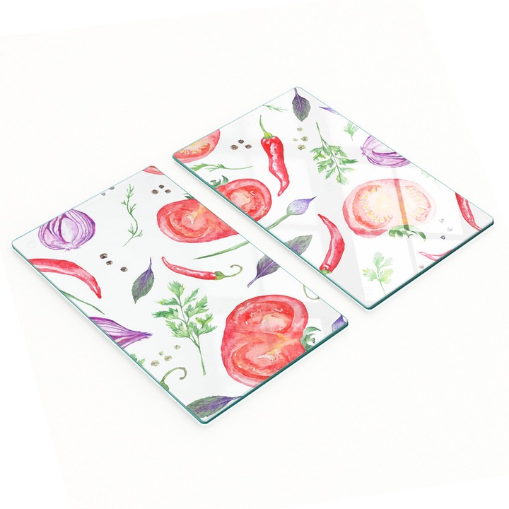 Tocatoare de bucatarie Tulup, set 2 bucati, sticla, 30x52cm, antiderapante, rezistente la temperaturi ridicate