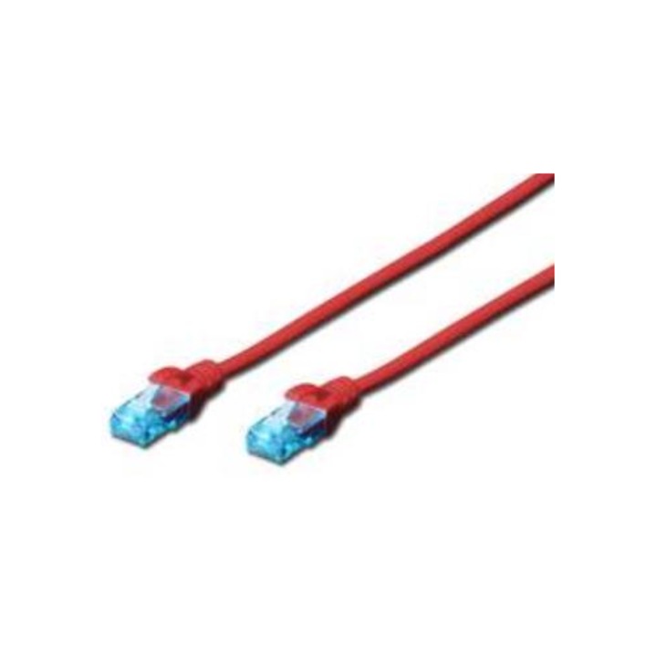 Cablu UTP Digitus DK-1512-005/R, CAT.5e, Patch, 0.5m Rosu