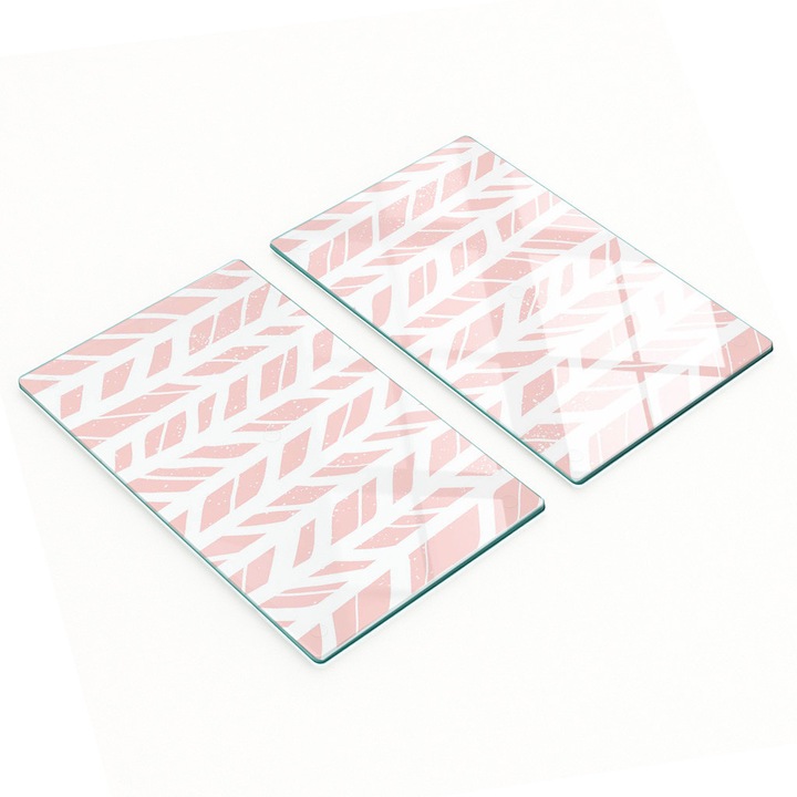 Tocatoare de bucatarie, Tulup, set 2 bucati, sticla securizata, 2x30x52cm, antiderapante, rezistente la temperaturi ridicate