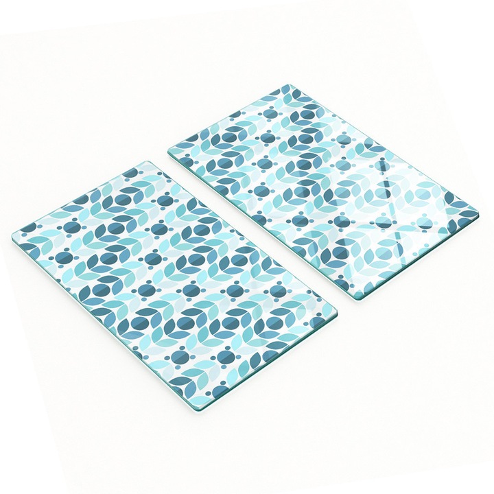 Tocatoare de bucatarie, Tulup, set 2 bucati, sticla, 2x30x52cm, antiderapante, rezistente la temperaturi ridicate